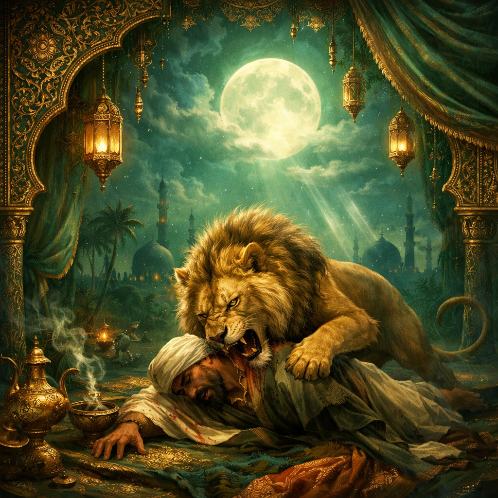 تفسير حلم افتراس الأسد