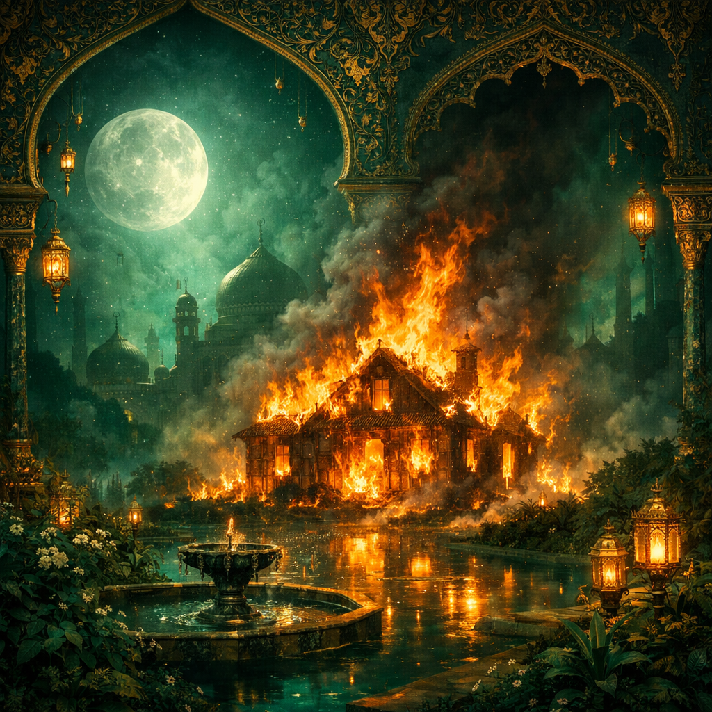 تفسير حلم حريق بيت