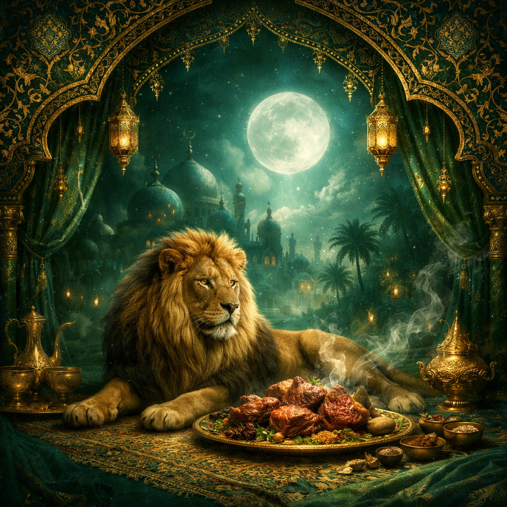 تفسير حلم لحم الأسد